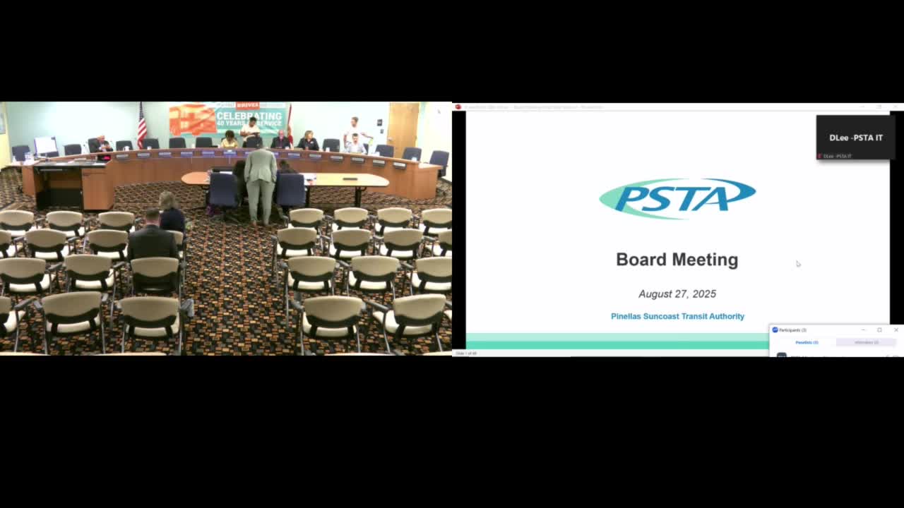 Thumbnail image for PSTA Board Meeting | August 2025