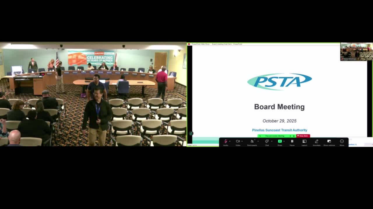 PSTA OCT 2025 Board Meeting